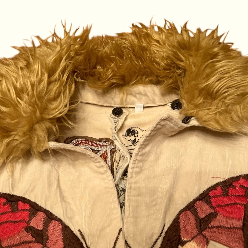 Johnny Was Vintage Cargo Cordorouy Jacket With Butterfly embroidery - Picture 3 of 13